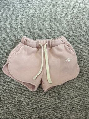Old Navy Light Pink Fleece Drawstring Girls' Shorts
